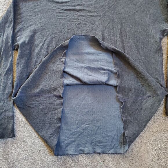 LL Bean Shirt Mens 2XL XXL Blue Gray Lined Wool River Driver Base Layer - Picture 2 of 11